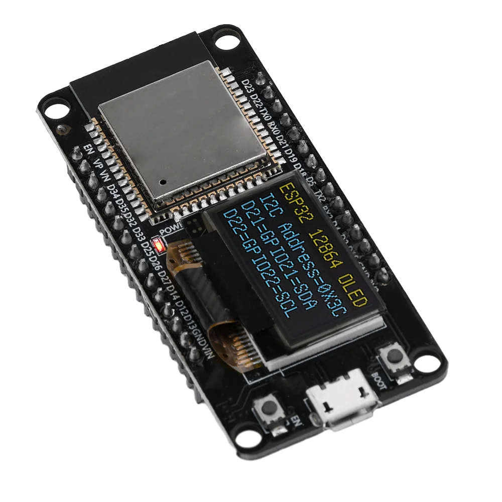 ESP32 ESP-32D WIFI مجلس التنمية وحدة CH340C مع شاشة OLED 0.96 ESP32 ESP-32D WIFI مجلس العرض الأزرق 30Pin