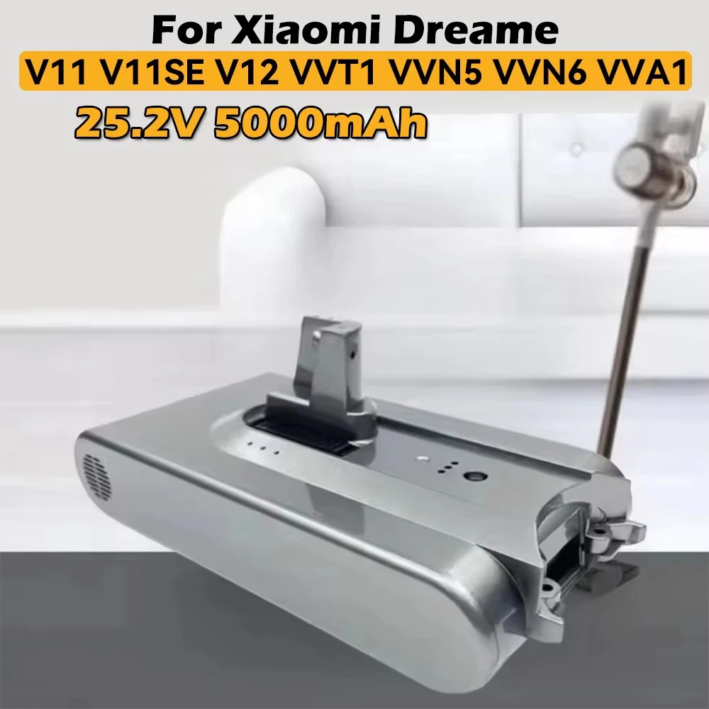 Аккумулятор высокой емкости 5000 мАч-для пылесоса Xiaomi Dreame V11 V11SE V12 VVT1 VVN5 VVN6 VVA1, сменный литий-ионный аккумулятор