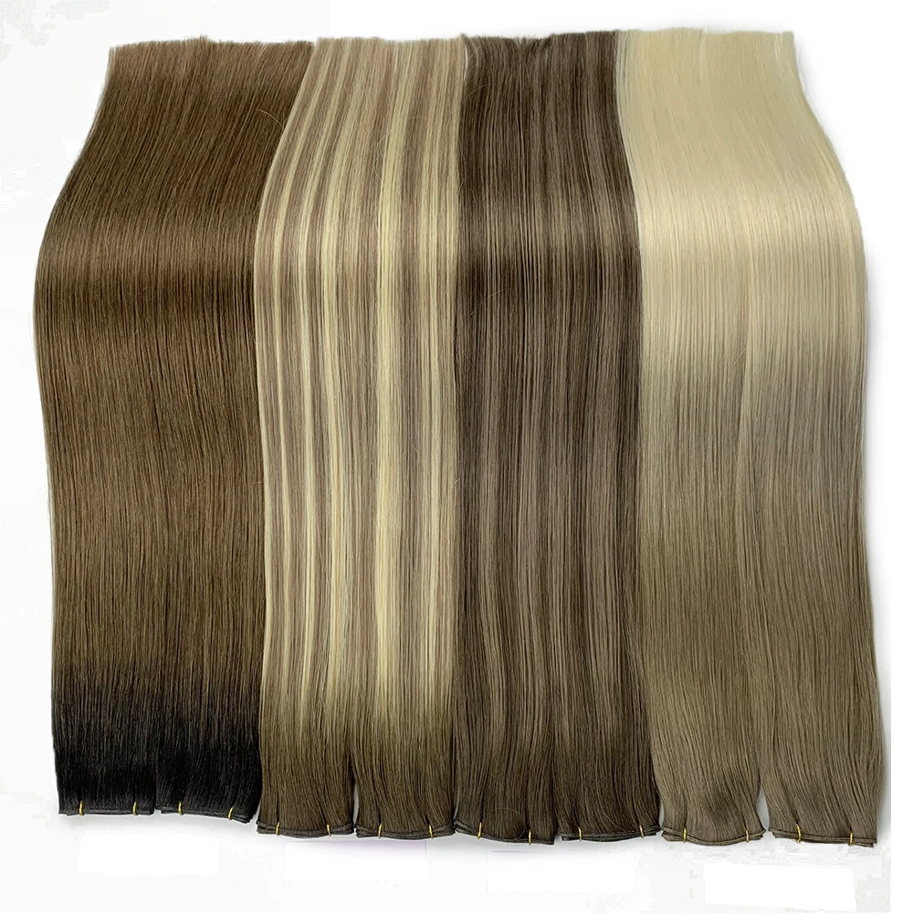 Genius-Extensions de Cheveux Brésiliens 100% Naturels, Lisses, Invisibles, 20 Pouces, 22 Pouces, 50g/Pièce, pour Femme, en Stock