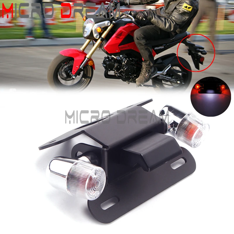 Motorcycle License Plate Holder LED Light For HONDA MSX 125 Gorm/Monkey 2013 14 2015 Tail Tidy Fender Eliminator Rear Bracket