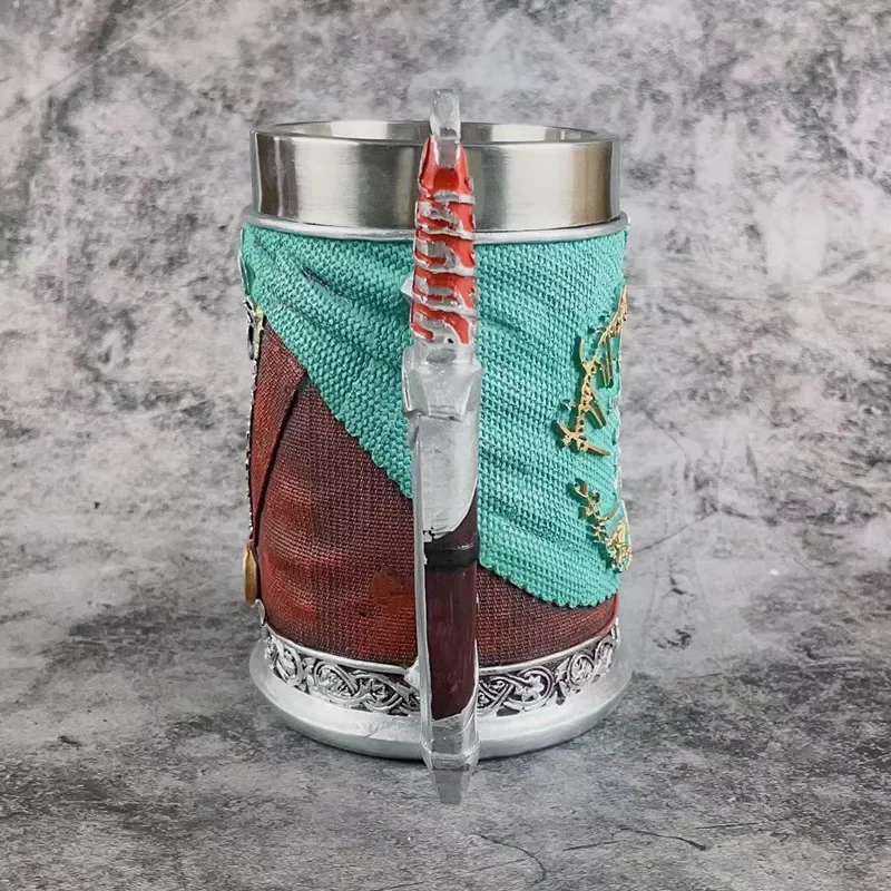 

Пивной бокал из нержавеющей стали с тематикой «Властелин колец» большой емкости с забавной ручкой-меч — персонализированная кружка для питья