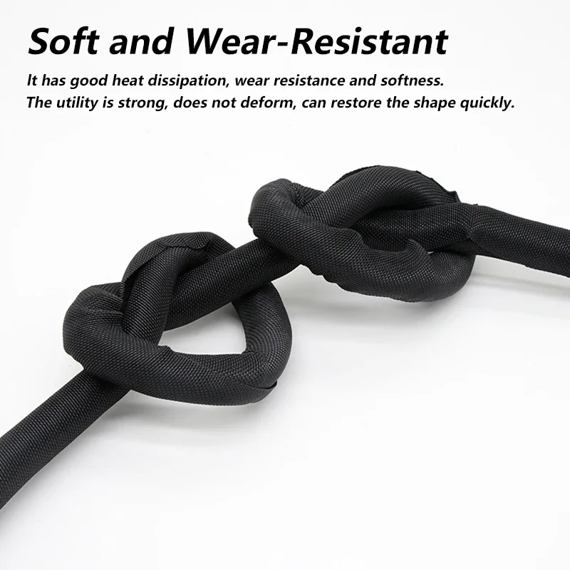 1~10m Self-Closed PET Expandable Braided Sleeve Black Insulated Wrap Self Closing Sleeved Cable Protection Line Organizer