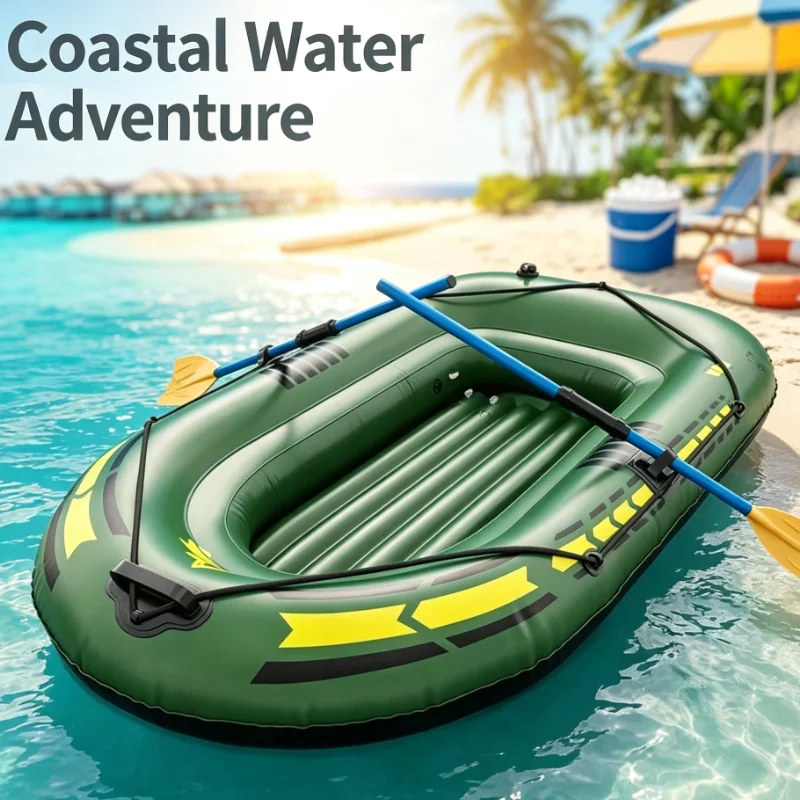 Double single kayak wear-resistant air cushion fishing boat life-saving fishing boat assault boat thickened