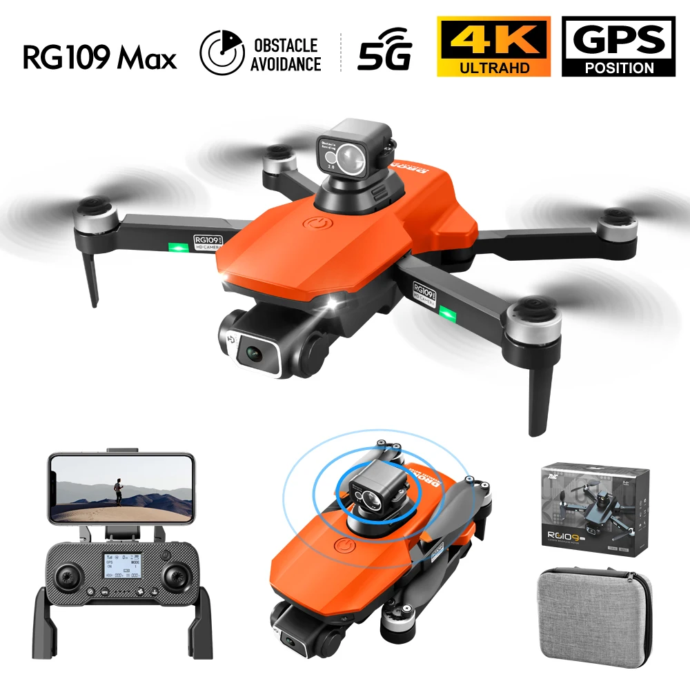 RG109 MAX Drone GPS Professional 4K HD Camera Obstacle Avoidance Brushless 5G WiFi Mini Quadcopter RC Airplane 1200m 25min