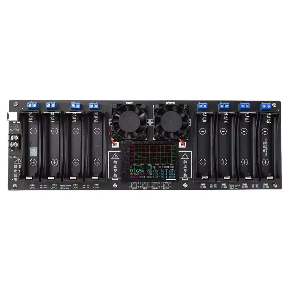 8 Channel 18650 Battery Capacity and Internal Resistance Tester