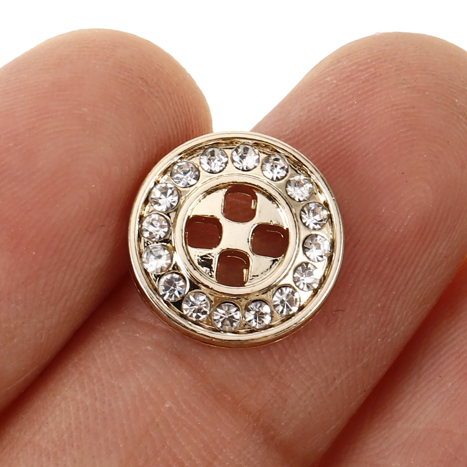 

20Pcs Metal Shirt Buttons Small Gold 4-Hole Round Shape Elegant Buttons for Shirts Clothes Metal Button Gold Button
