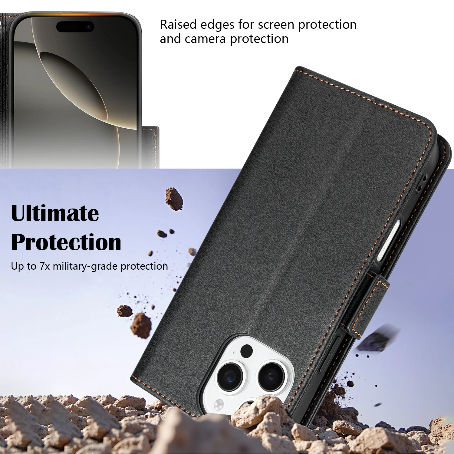 Wallet With Card Slot Kickstand Magnetic Flip Leather Case For Honor X9c X9d X8a X8b X8c X8d X7b X7c X7d X6c X5b Magic 8/7 Lite view 5