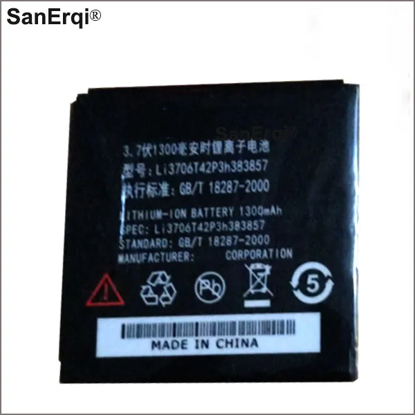 Li3706T42P3h383857 Battery For ZTE A39 C300 C321+ C330 D190 S213 S618 smartphone Li-ion bateria Li-Polymer Batterie