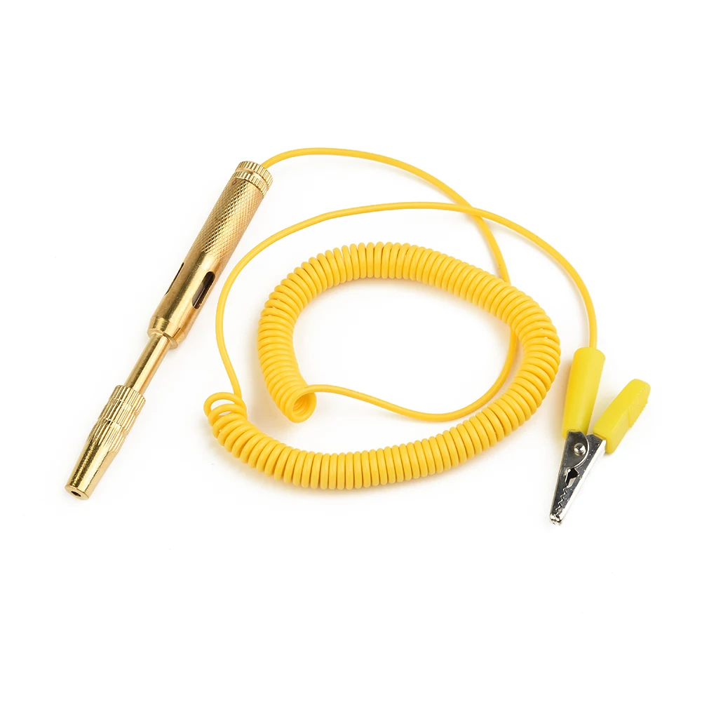1 * Car Test Pencil Voltage Tester Car Repair Induction Brass Telescopic Test Pen Car Truck Circuit Spring Wire Test Pen