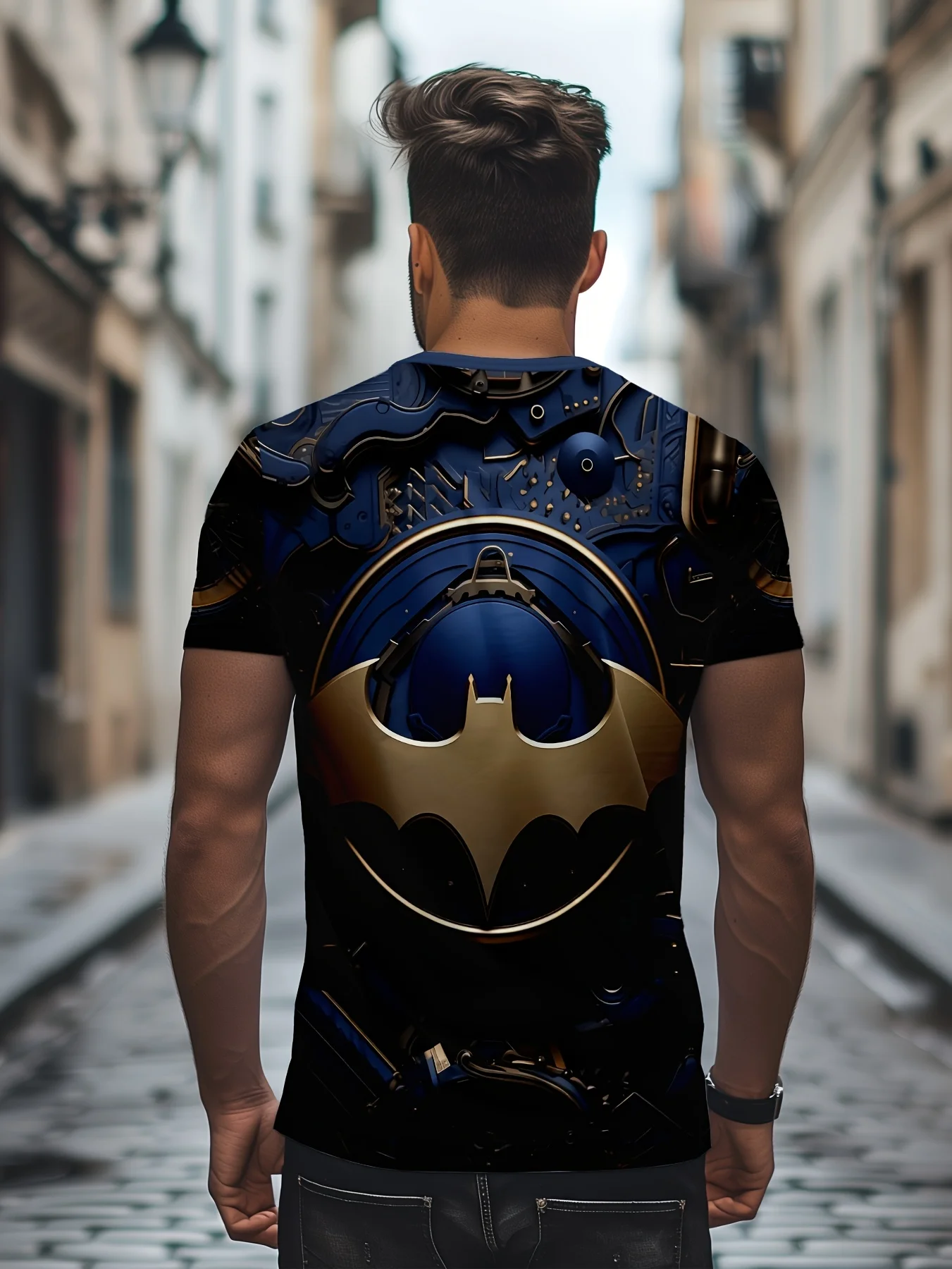 تي شيرت رجالي برسومات Batman 3D ملابس خارقة حديثة تي شيرت Marvel Anime #2