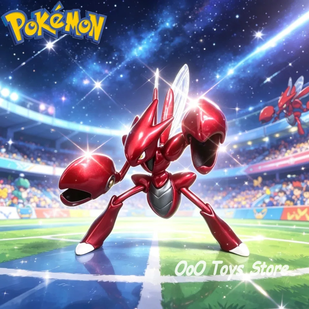 Anime Pokemon Figur Scizor Actionfiguren PVC-Statue Desktop-Ornament Sammlermodell Spielzeug Geschenke 9cm/3,54 Zoll