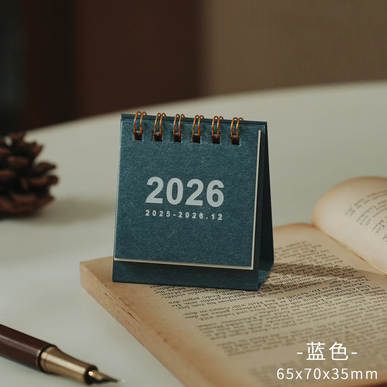 2026 تقويم بسيط صغير أجندة مكتبية /رزنامة مكتبية صغيرة الإبداعية لفائف التقويم مخطط سطح المكتب الديكور مكتب القرطاسية