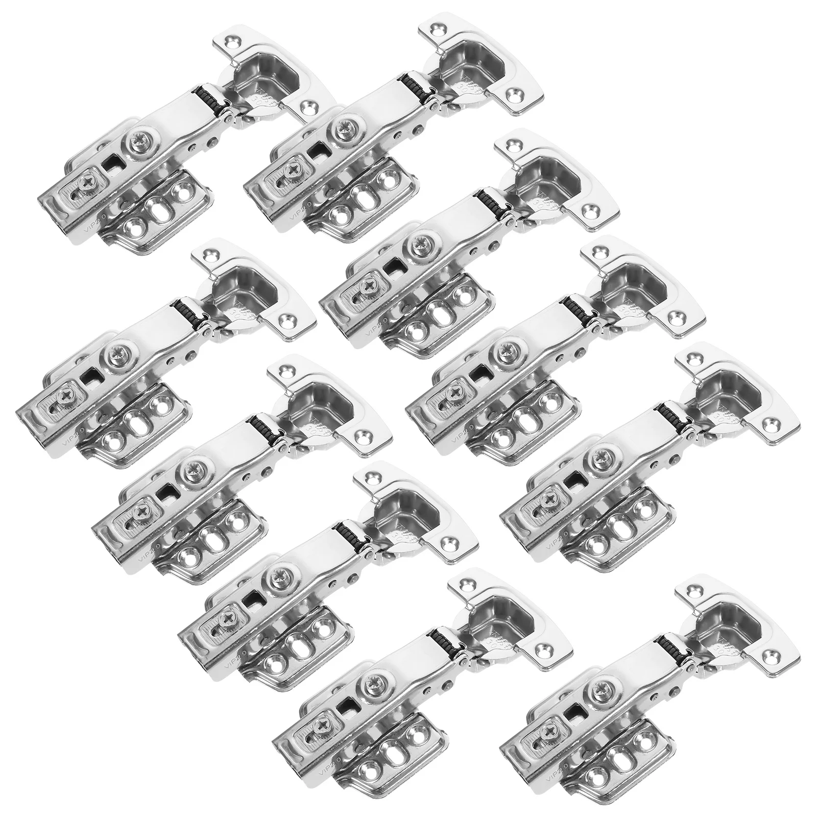 

12Pcs Stainless Steel Buffer Cabinet Hinges Heavy Duty Self Closing Door Hinges for Kitchen Wardrobe Cupboard Replacement