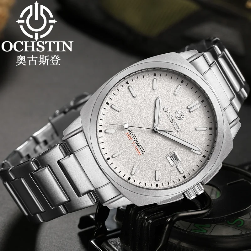 

OCHSTIN мужские часы-браслет из нержавеющей стали, мужские автоматические часы с механическим механизмом, водонепроницаемые наручные часы серии Architect