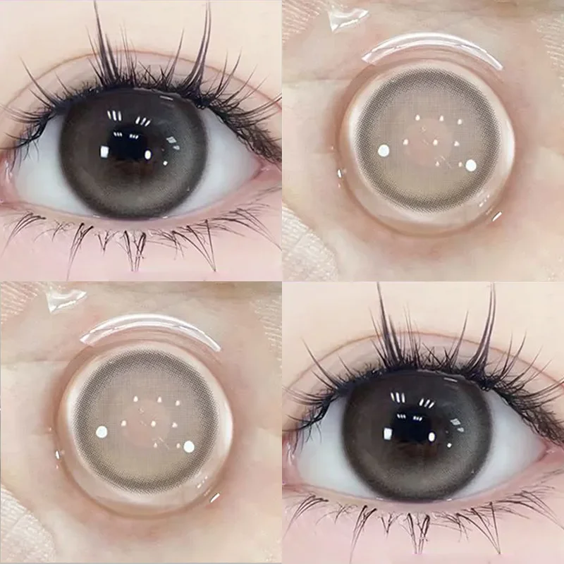 KSSEYE 1Pair Grey Contact Lenses for Eyes Colored Lenses Beauty Pupils Soft Lens Make up Fashion Lenses Yearly Use Fast Shipping