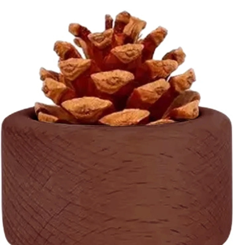  Odorless Flameless Pinecone Oil Diffuser Natural Wooden Design For Indoor Use