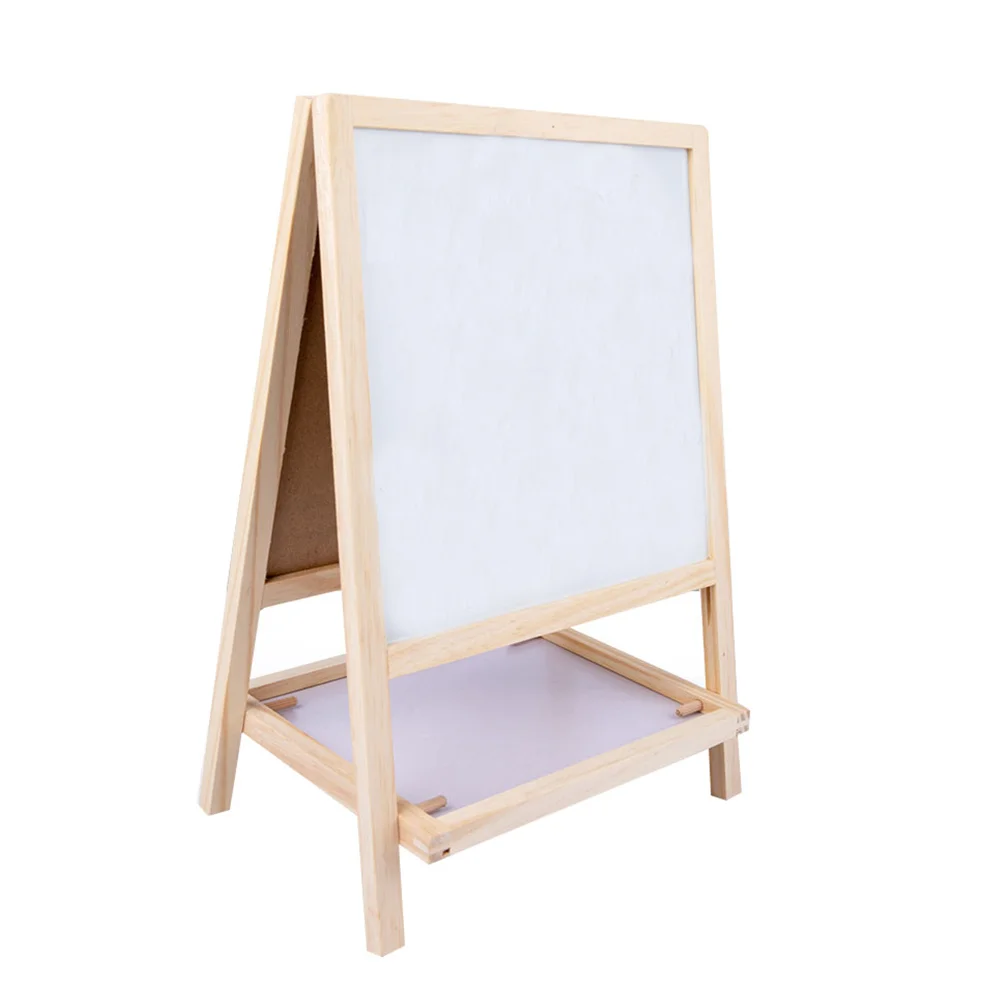 Juguete plegable de doble cara para niños, pizarra plegable, pintura magnética, madera, niños