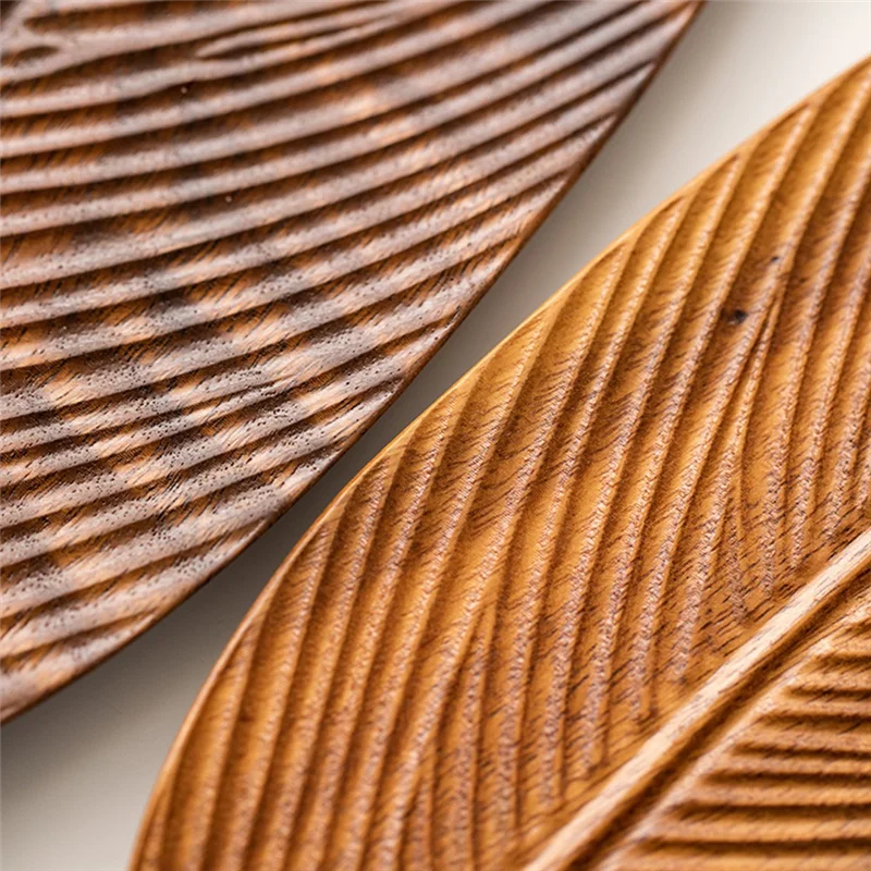 

Dinner Tray, Suitable For Meals, Salads And Bread, Handmade Leaf Tray