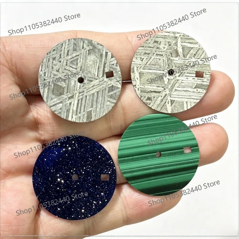 28.5mm Watch Dial for NH34 NH35 NH36, Blue Sandstone Malachite Meteorite Face, Replacement Modding Parts