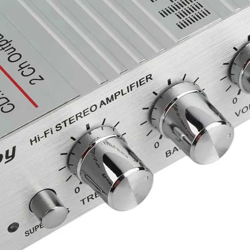 

Мини-усилитель Hi-Fi стерео 40 Вт, 12 В — поддерживает FM-радио и MP3, подходит для автомобиля, мотоцикла, лодки, дома-A74P