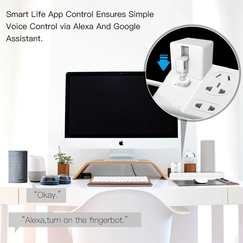 Tuya Smart Life Bluetooth-Compatible Smart Fingerbot Bot, Wireless Remote Control Button Pusher Switch Alexa Google Home Voice