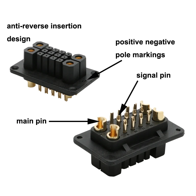 Connecteur à courant élevé 90A, 2 paires, 4 + 12, prise de contrôleur en cuivre plaqué or pour modèle d'avion RC, batterie/prise d'alimentation