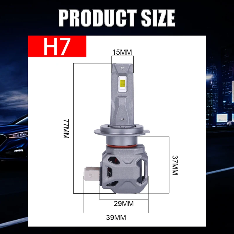 Dualvision H4 H7 LED H1 H8 H11 9005 HB3 9006 HB4 9012 Hir2 Led Headlight Bulb Canbus Light Automobile Kit H7 Turbo Car Fog Lamp