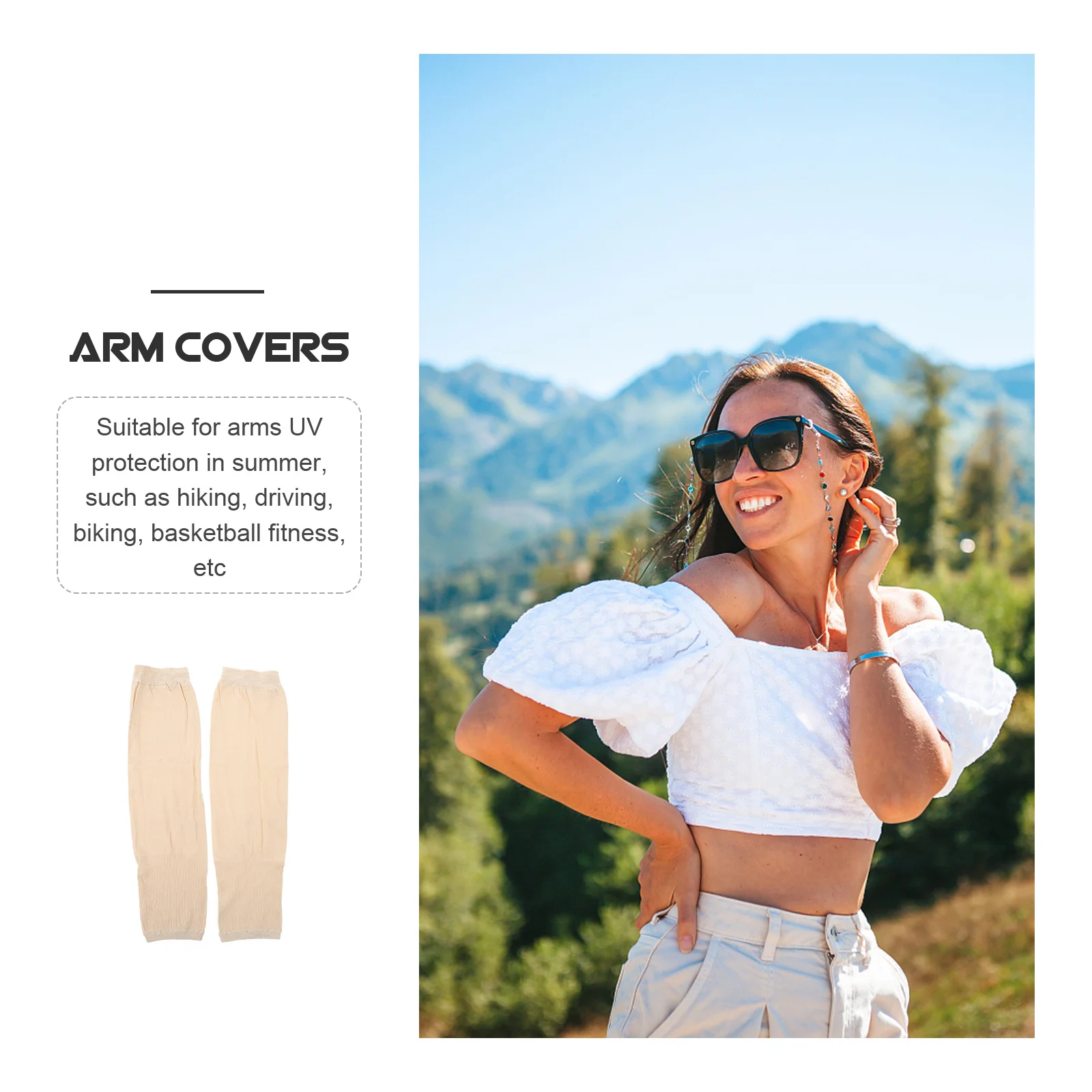 1 par luvas de comprimento do cotovelo efeito de resfriamento de seda gelo proteção solar capas de braço para homens mulheres ciclismo mangas de braço protetor solar
