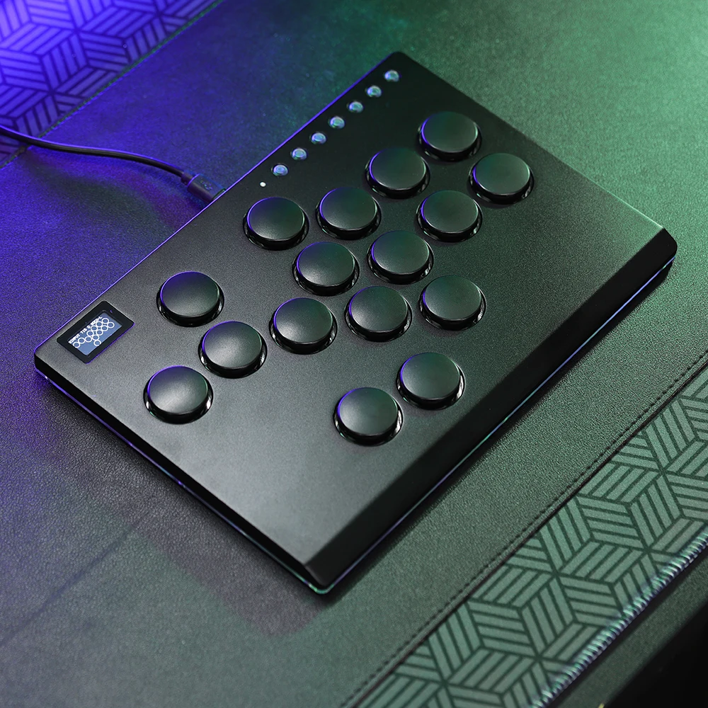 Haute42 M16 Aluminiowy Kontroler Arcade Bez Dźwigni, Bezszkieletowy Kontroler Arcade Hitbox do PC/PS4/PS5, Fightstick Bez Dźwigni, Hitbox Bez Dźwigni — zdjęcie produktu 6
