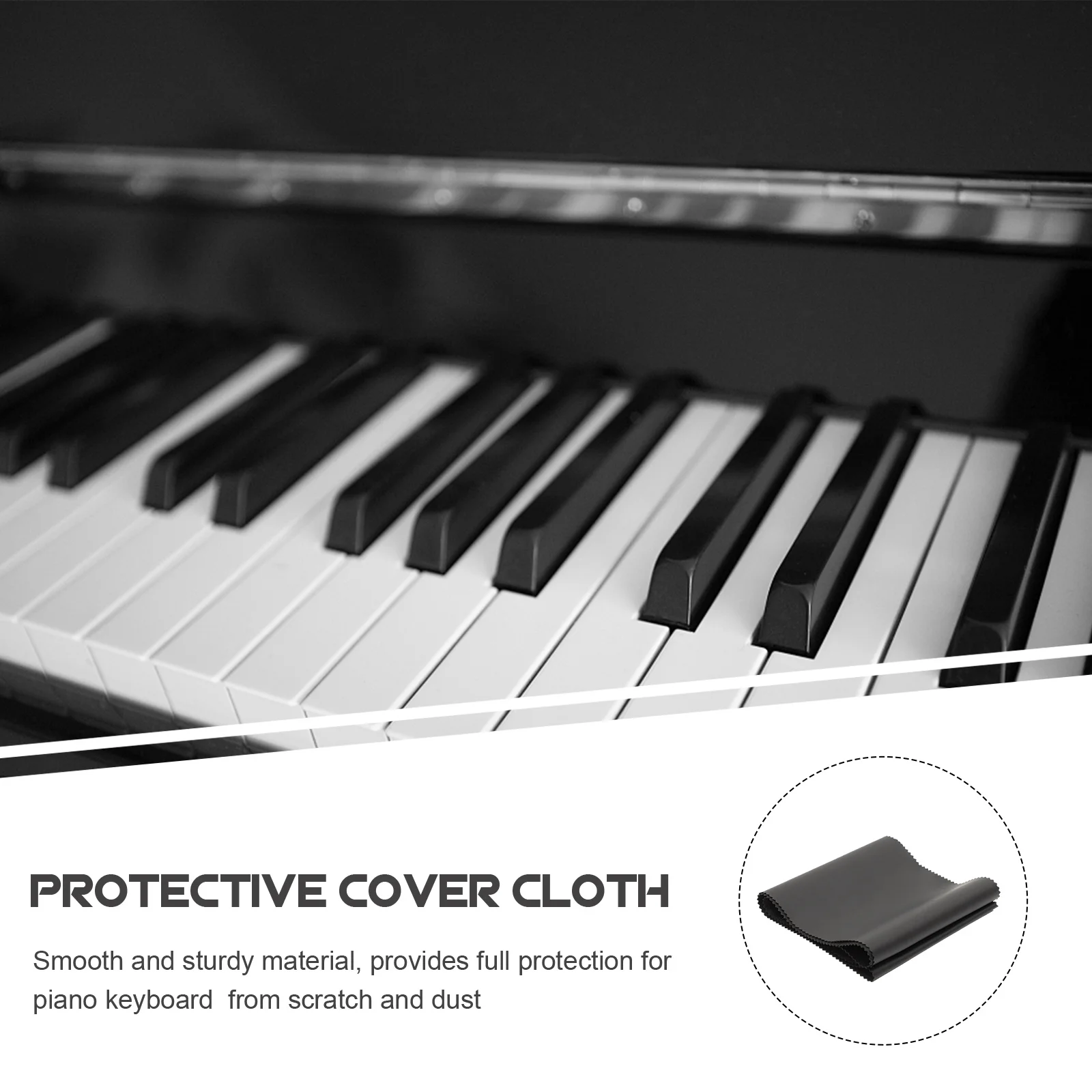 غطاء بيانو من البولي يوريثان الفاخر مضاد للغبار وسهل التنظيف وجيد التهوية وغطاء لوحة المفاتيح وواقي لوحة المفاتيح #3