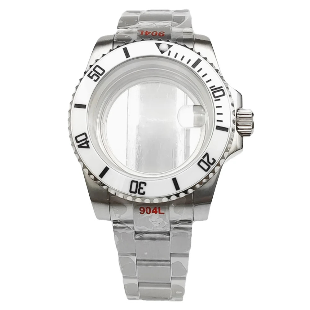 Orologio da uomo di alta qualità 40mm NH35 Log Orologio da uomo in acciaio nero Cassa in acciaio inossidabile per movimento nh35 8215 Quadrante da 28,5 mm Giorno Jst