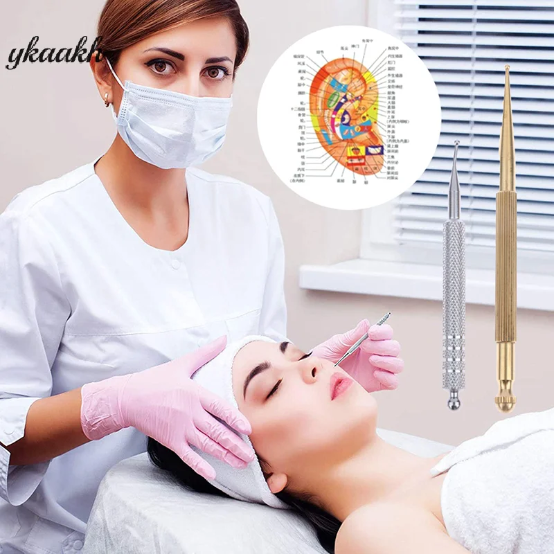 

Инструмент для рефлексологии лица, массажный инструмент, выдвижная акупунктурная ручка, двуглавый пружинный инструмент для ухода за ушами, точечный зонд, ручка-массажер для лица