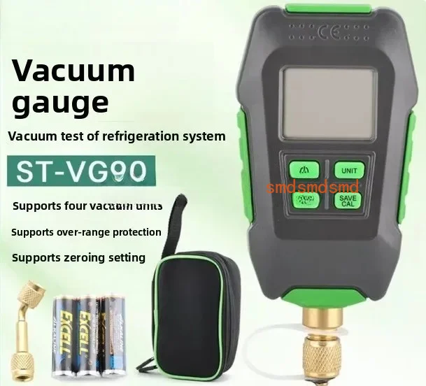 VG90 Intelligent Digital Vacuum Meter Portable Laboratory Refrigeration System Vacuum Check Pressure Vacuum Gauge 0-10000P