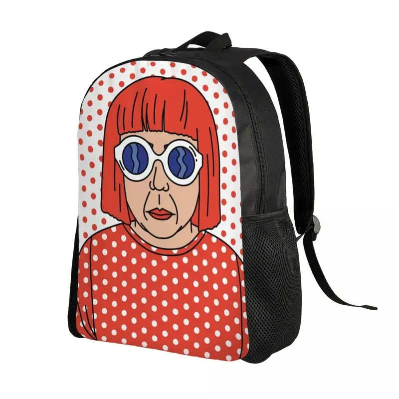 Yayoi Kusama-mochila de autorretrato para hombre y mujer, bolsa de libros para estudiantes universitarios, se adapta a bolsas para portátiles de 15 pulgadas