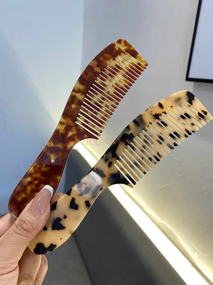 Exquisite Vintage Acetic Acid Hair Comb Lightweight and Non Harmful Hair Big Teeth Wide Teeth Comb