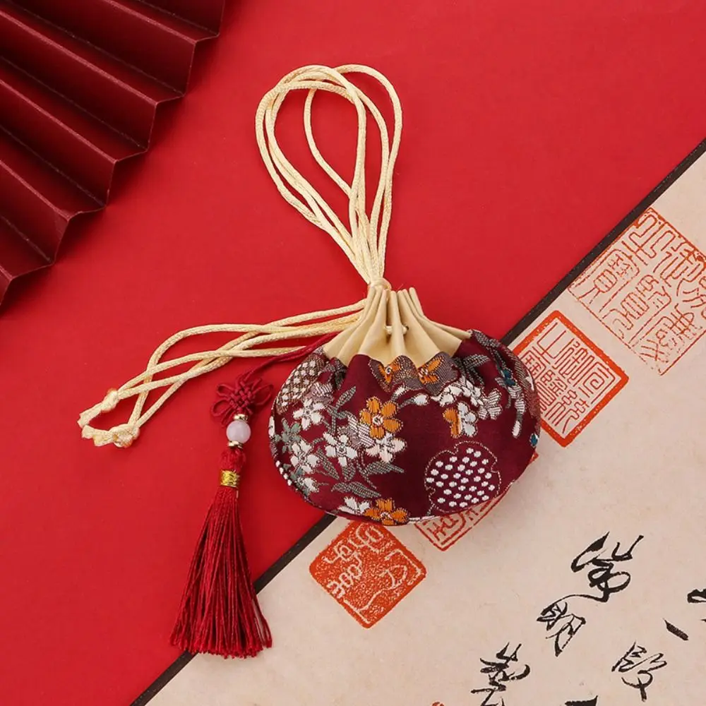 Pattern Necklaces Case Multi Color Embroidery Drawstring Chinese Style Storage Bag Women Jewelry Bag Empty Sachet Purse Pouch