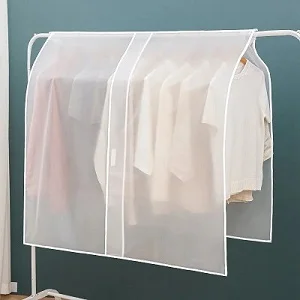 Kleidung Staubs chutz transparente Kleid Kleidung Kleidungs stück Staubs chutz hängen Veranstalter wasserdichte staub dichte Kleidung Kleider schrank Lagerung – Detail 1