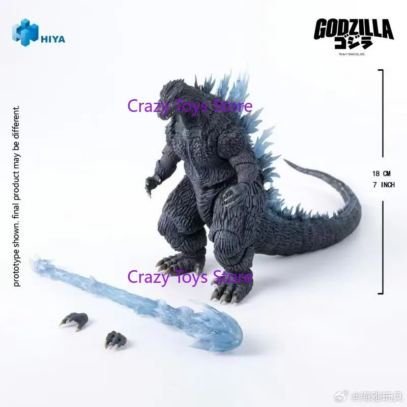 Figurki akcji HIYA 18 cm, seria Exquisite Basic, Godzilla kontra Mecha Godzilla, Godzilla z promieniem termicznym, zabawka anime, prezent - dostępne od ręki.