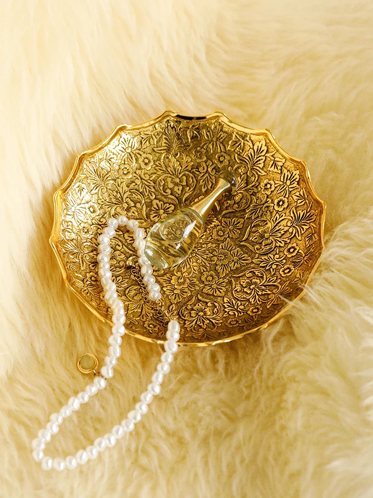 

Роскошная винтажная латунная ваза для фруктов, сервировочный поднос в европейском стиле, декоративный держатель для ключей, декоративная центральная часть для дома и аксессуаров