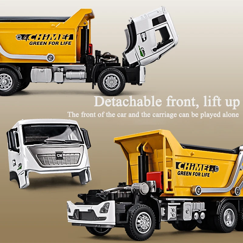 Simulation of large alloy muck truck transporter dump truck engineering car car model children\'s toy car boy