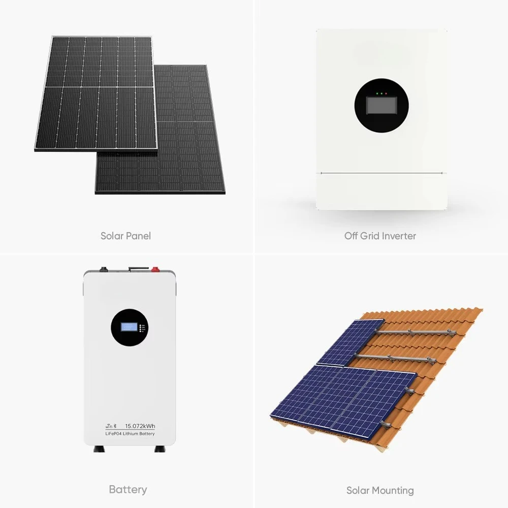 Lovsun sistema solar completo 8kw-30kw monofásico fora da rede sistema solar híbrido de fase dividida para casa