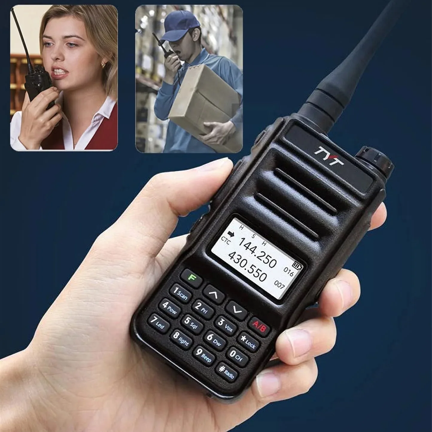 Tyt-ポータブル双方向ラジオ、voxデュアルバンド、トランシーバー、vhf、136-174mhz、uhf、400-480mhz、5w、200ch、TH-UV88