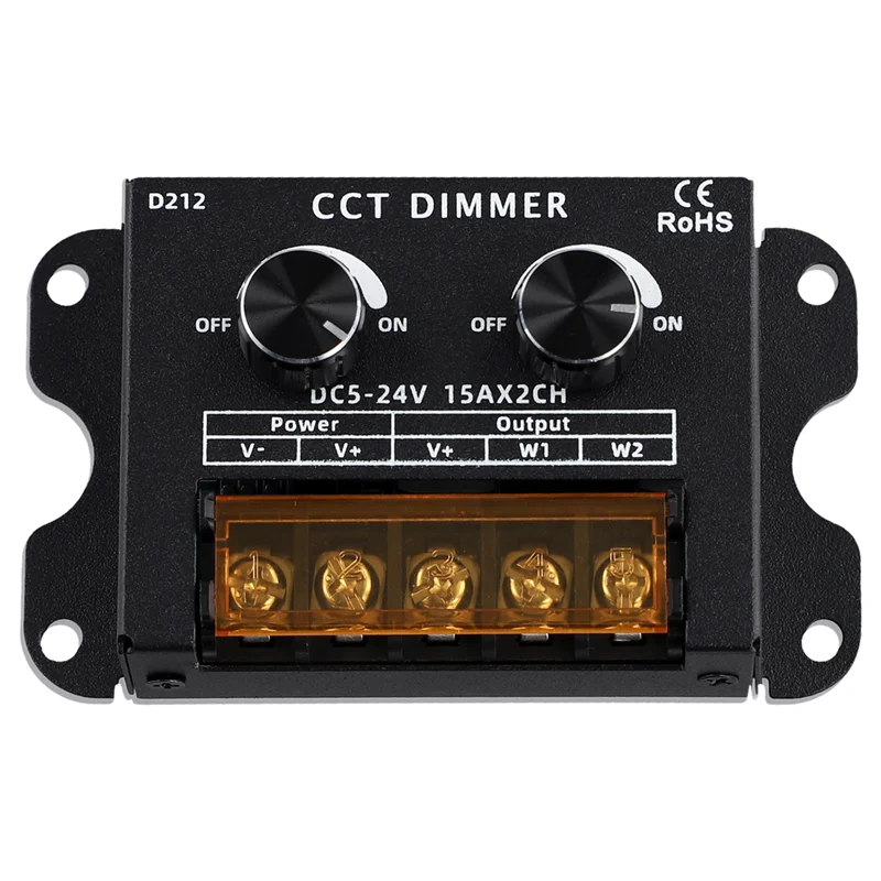

AA81-LED Controller DC 5-24V 15A Dimmerable CCT Dual Color Temperature LED Strip Controller LED Light Box Signboard