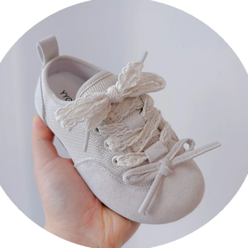 Baskets rétro en cuir véritable pour femmes, chaussures de sport pour enfants, chaussures plates décontractées pour filles, nœud papillon mignon, nouveau, printemps, automne