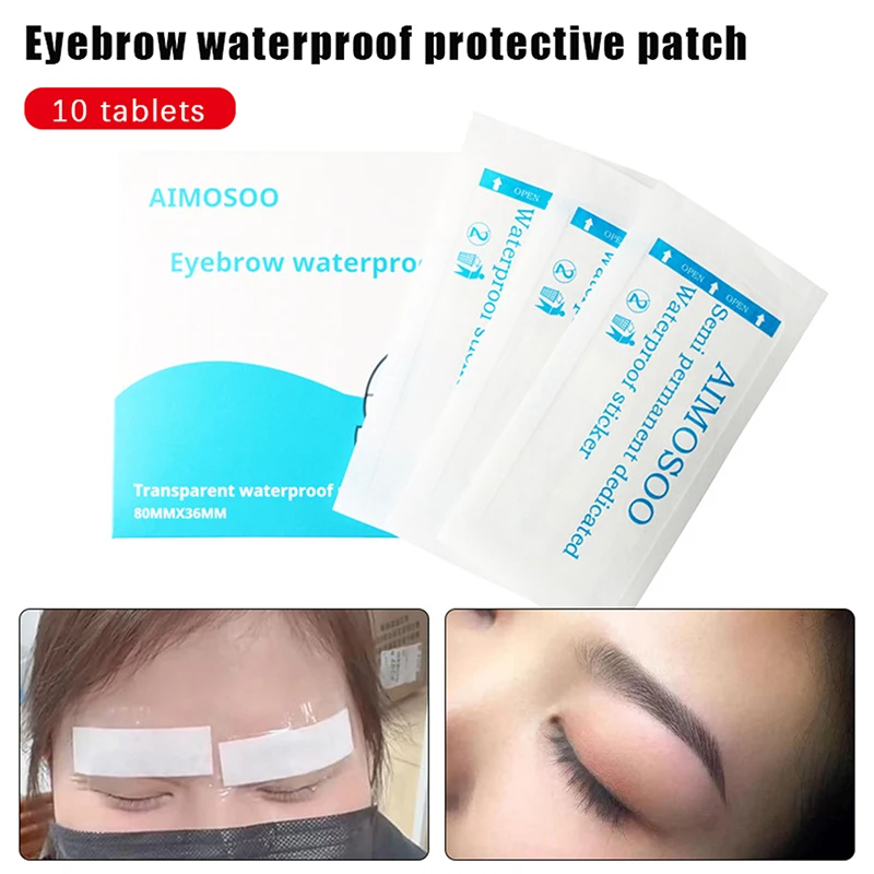 

Embroidered Eyebrow Tattoo Disposable Waterproof Protective Sticker Face Washing Isolation Protective Sticker Repair Patch