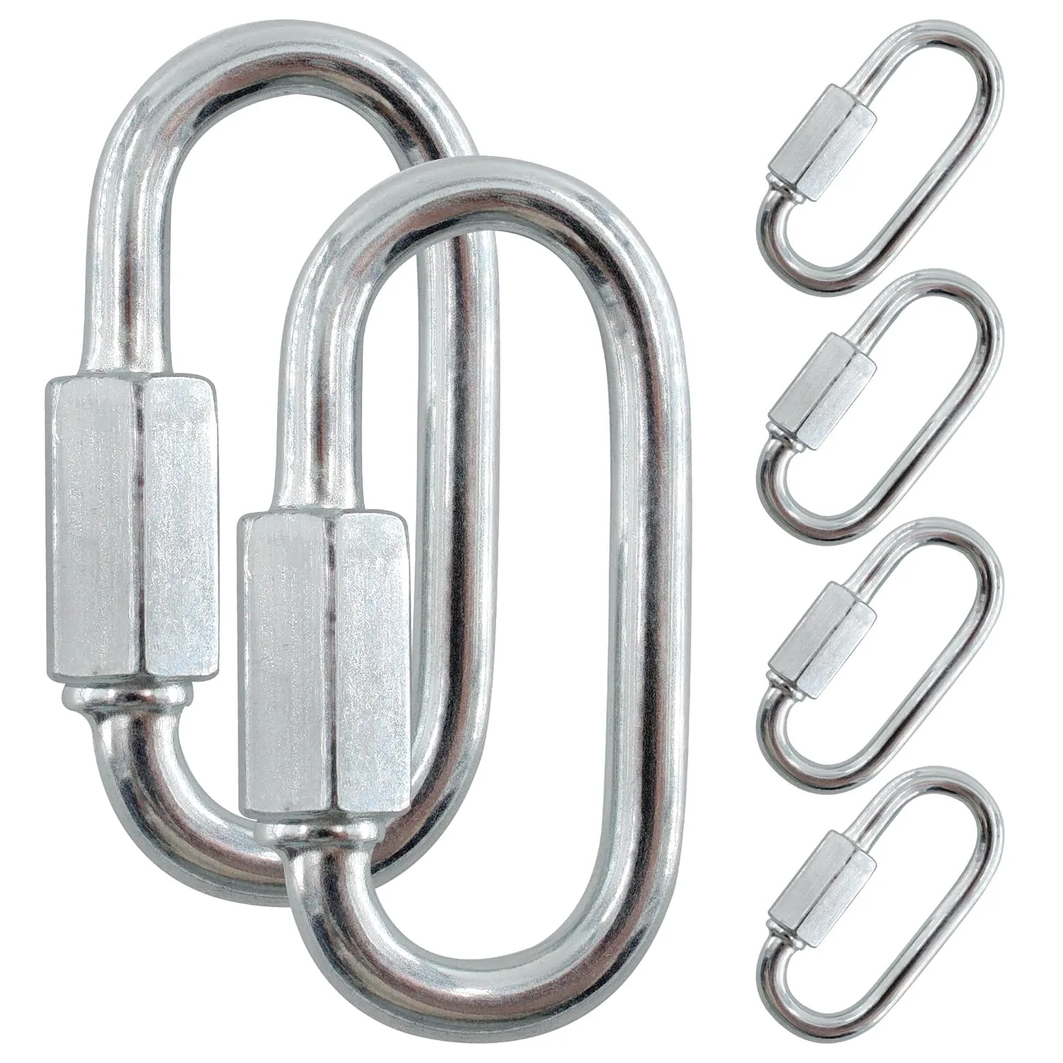 Outdoor buckle, quick link ring, size M3.5/M6/M8, threaded lock design, for pet safety link ring, keychain, swing ring image 4