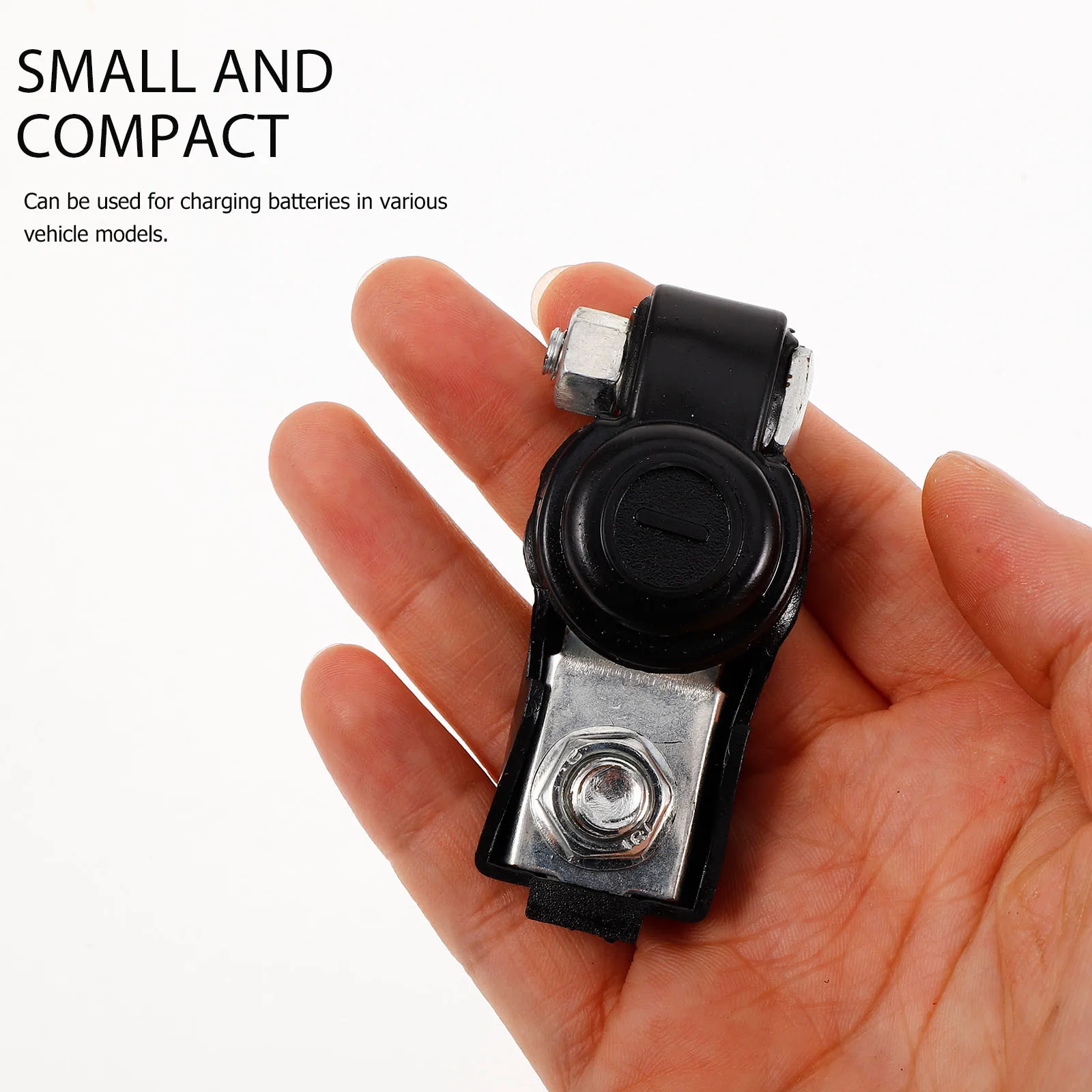 2Pcs Car Terminal Clamps Durable Connectors Universal Positive Negative Poles Safe Quick Clips