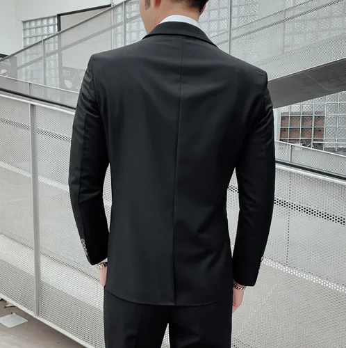 Imagen 2 del producto Traje de caballero informal para hombre, Blazer, chaleco y pantalones, corte ajustado, para trabajo al aire libre, negocios, banquete de boda, 6XL