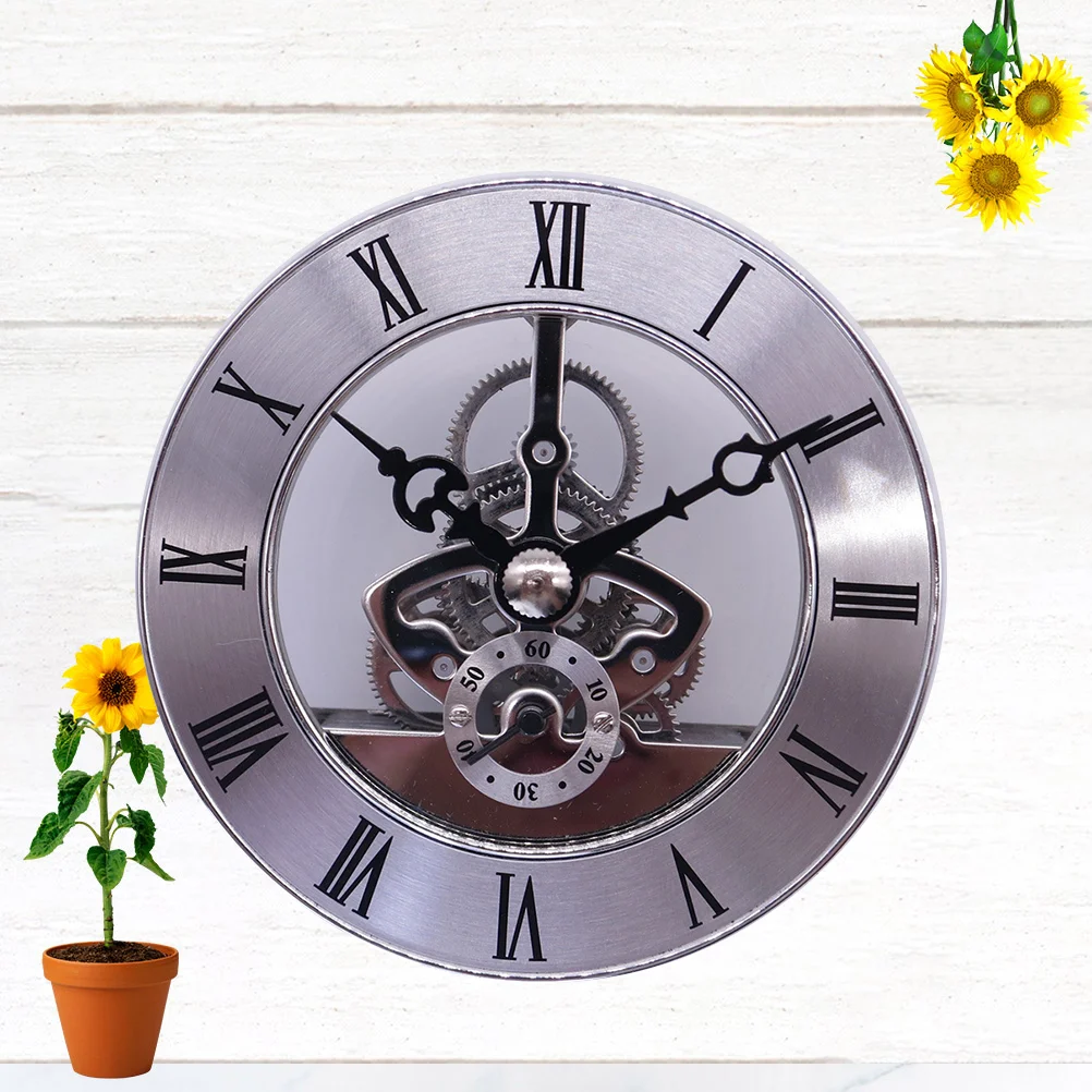 

Gear Movement Clock The Gears Large Wall Clocks for Living Room Decor Alarm Digital Home Ancient Rome Number Decorate