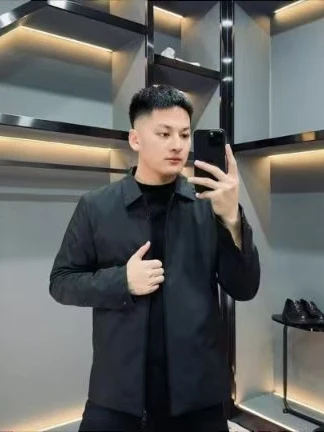 سترة رجالية أنيقة جديدة للربيع والخريف، تصميم عملي غير رسمي بياقة قابلة للطي، متعددة الاستخدامات وفاخرة بلون موحد #2